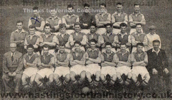 Hastings United team photo - 1953.
