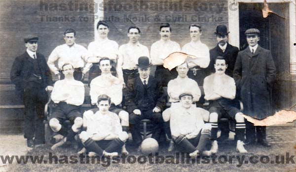 Hastings & St Leonards Postal FC - 1911. From the Cyril Clarke collection.