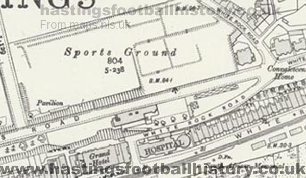 Old map detailing the Sports Ground c1908. Source: https://maps.nls.uk/