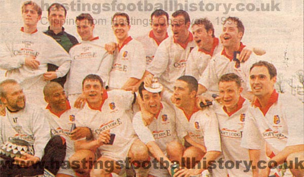 Sussex Senior Cup 1998 winners @ Broadfield Stadium. Scanned from Hastings Observer.