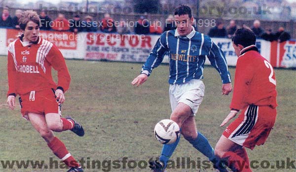 Steve Norman for St Leonards Stamcroft vs Crawley Town. 1997-98.